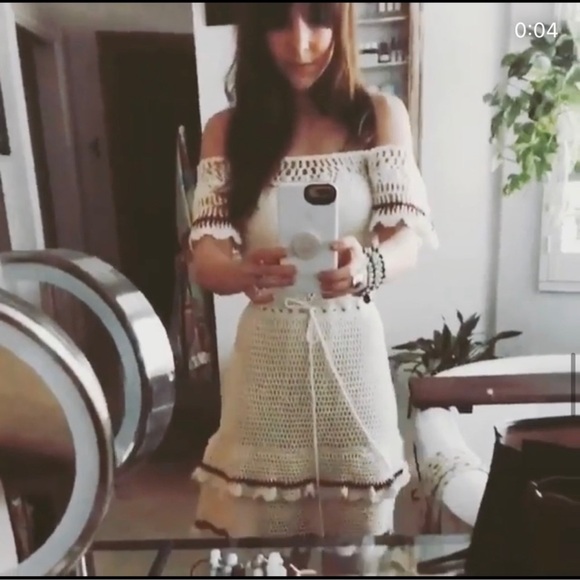 Cleobella Cream Off-Shoulder Crochet Dress - Picture 7 of 7